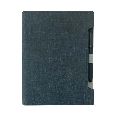 China Custom Fashion A5 Premium Notepad With Pen Card Slot PU Leather Business Loose-Leaf Notebook for sale