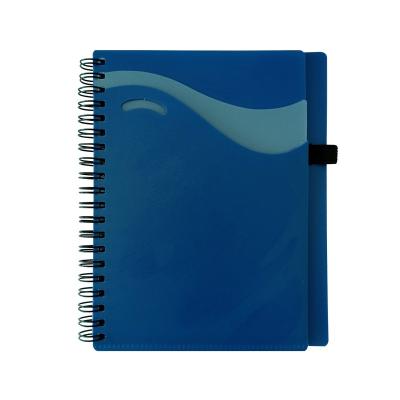 China Durable promotional custom multifunctional notepad with Pen Holder pp storage spiral notebook for sale