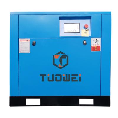 China Tuowei Lubricated Air Compressor 11kw 15hp Stationary Screw Air Compressor Price for sale