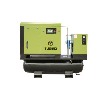 China 7.5kw 10hp direct drive lubricated screw air compressor with air dryer and air filter factory price for sale