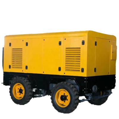 China Lubricated 35 Bar 741 Cfm Diesel Portable High Pressure Air Compressors For Drilling Rig for sale