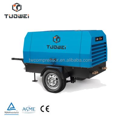 China 55KW 75HP 10m3/min 7.5bar Lubricated Electric Mobile Screw Air Compressor for sale