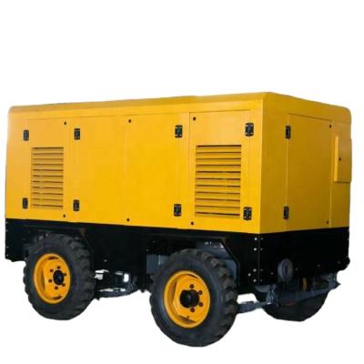 China 741cfm Heavy Duty Industrial Mobile General Air Compressor Lubricated For Hand Held for sale