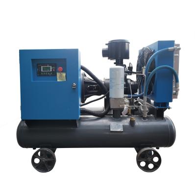 China 185CFM 30kW Electric Motor Lubricated Direct Driven Portable Air Compressor with Air Tank for sale