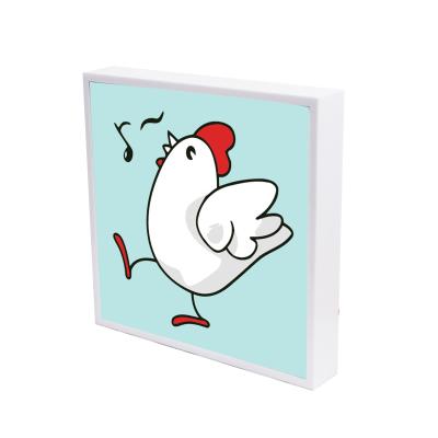 China Cartoon 2022 spring abstract art rooster frame diy cute animal painting for sale