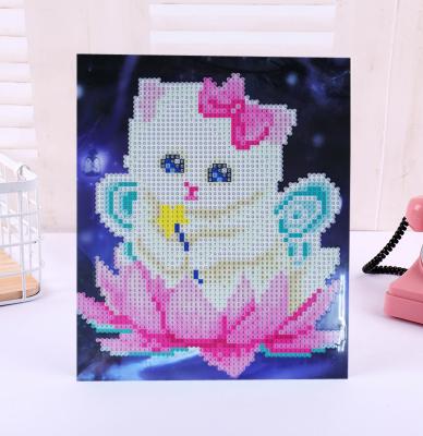 China 17x21cm Cardboard Paper Hard Diamond Painting Cards Partial for sale