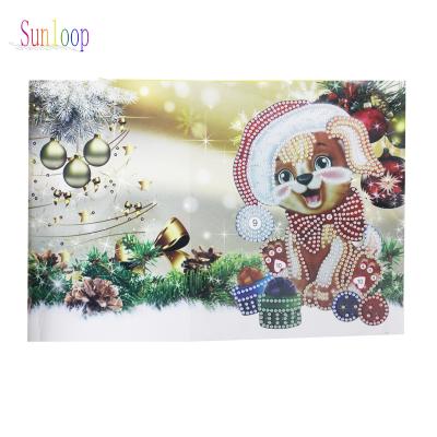 China Europe 5x7 Inch DIY Diamond Painting New 4 Pcs Set Christmas Greeting Card for sale