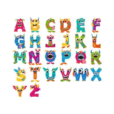 China KOREAN New Design Educational Toys 26 English Letters Set Diamond Stickers For Children for sale