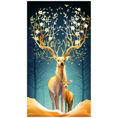 China Europe Deer Mother And Baby Diamond Painting For 2021 for sale