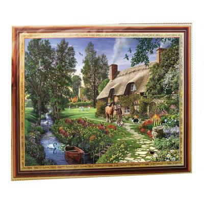 China Old Abstract Landscape Wood Framed Diamond Painting by sunloop crafts factory for sale