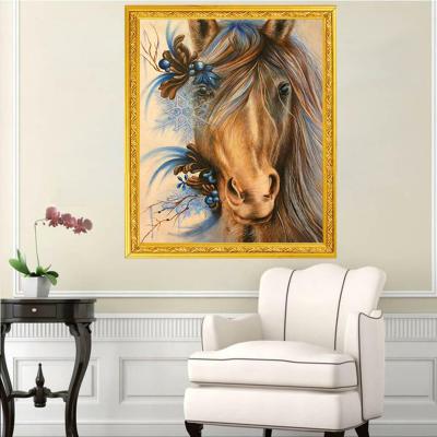 China Framed Picture horse american animal design style diamond diy 40x30 for sale