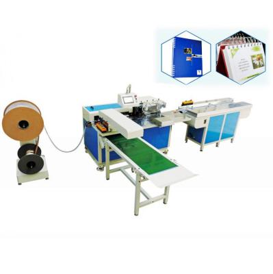 China Notebook& DWN-520 Calendar Twin Ring Binding And Punching Machine Book Binding Machine Full Automatic 800-1800 Notebooks Per Hour for sale