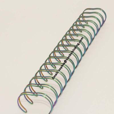 China Bind Nylon Coated Notebook Wire 0 Loop Spiral Ring To Bind for sale