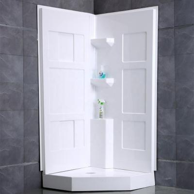 China Modern Narrow Plastic Shower Stall Fiberglass Tub Surround for sale