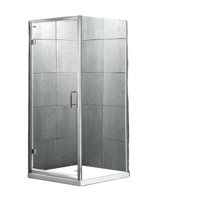 China Modern Corner Entryway Shower Enclosure Aluminum Framed Glass Screen With F Shape Handle for sale