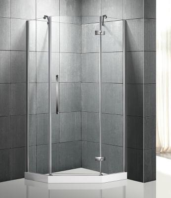 China Zhejiang Modern Small Diamond Frameless Corner Tamper Shower Glass Enclosure for sale