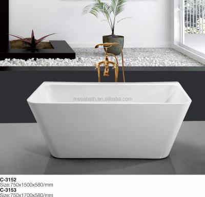 China Modern design free standing rectangular acrylic whirlpool Philippines bathtub for sale for sale