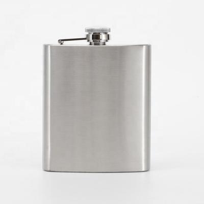 China Wholesale Spike 8oz Customized Logo Sliver Portable Stainless Steel Whiskey Hip Flask for sale