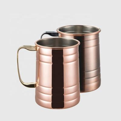 China HOT New Manufacturer 420ml Hammered Solid Copper Mugs HOT Moscow Mule Viable Cup 100% Pure for sale