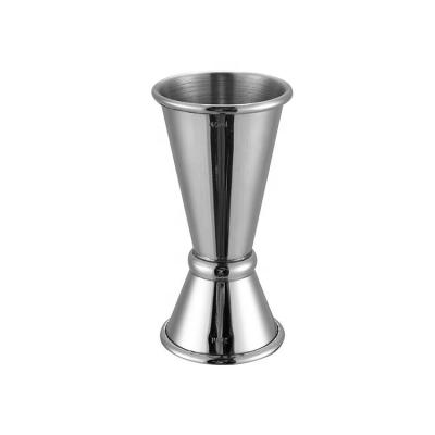 China Sustainable Barware Party Supply 20/40ML Custom Design Bar Cocktail Small Measure Double Copper Measuring Cup for sale