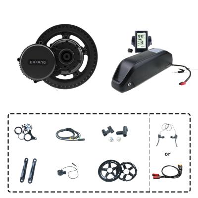 China Ebike/e bike/electric bike/electric bicycle/mountain bike display 750c bafang motor kit with 17.4ah battery Samsung cells 36v 500w electric bike conversion kit for sale