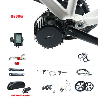 China Ebike/e bike/electric bicycle/electric bicycle/mountain bike C965 display ebike conversion kit with 17.5ah battery bafang 48v 500w bbs02 mi drive motor à venda