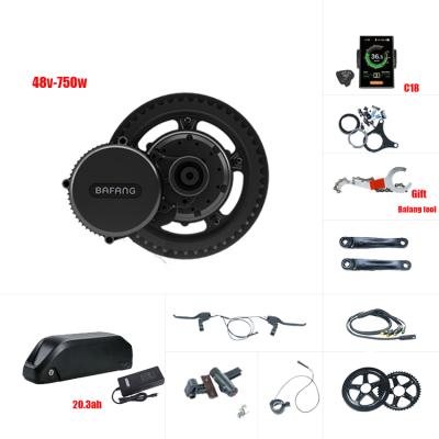 China Ebike/e bike/electric bike/electric bicycle/mountain bike C18 48v 750w electric bike kit with 20.3ah battery bafang 8fun motor e bike conversion kit for sale