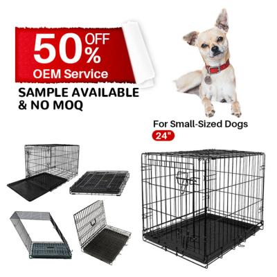 China Hot Selling Viable Popular Metal Folding Animal Cage With Single Door For Boston Terrier Chiwawa Dachshund Miniature Fox Terrier for sale