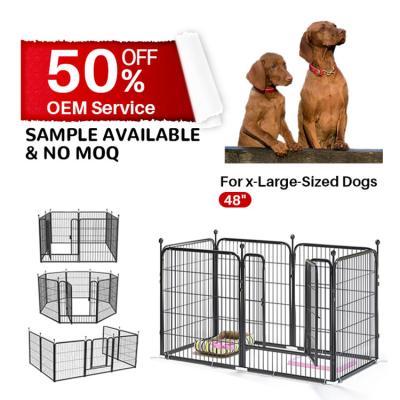 China Viable Foldable Metal Exercise Pet Indoor Outdoor Barrier Playpen Kennel for Dogs Cats with 8 Panel Individual Bullmastiff Collie for sale