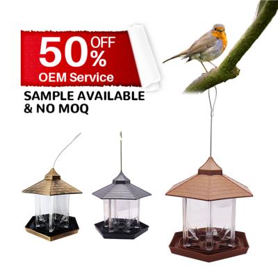 China Non-automatic Wild Bird Feeder For Hanging Songbirds Large Rustic Metal Small Bird Feeder For Garden for sale