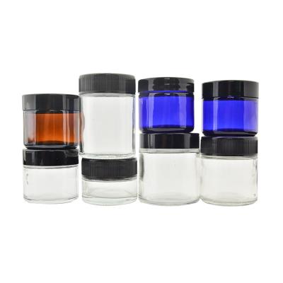 China Personal Care Amber Childproof Container Jar 60ml 100ml 150ml 250ml Glass Jars Bottle Medical Packaging for sale