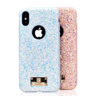 China PULOKA Shockproof Leather Women Glitter Mobile Phone Accessories Glitter Cover Case For Oneplus 7 7 pro for sale