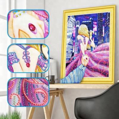 China The Beautiful 5d Diy Girl Figure Modern Shining Crystals Drill Handcraft Diamond Painting for sale