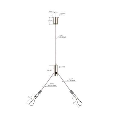 China Led Panel Light Y Type Cable Hanging Kit With Hooks YW-86032 for sale