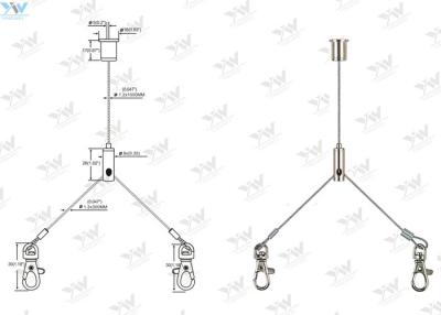 China Flexible Aircraft Cable Suspension Systems Y - Type Hanging Kit Easy Install for sale