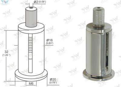 China Two - Parts Brass Cable Gripper Nickel Color , Side Cable Exit Gripper for sale