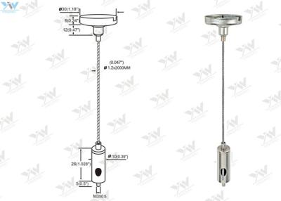 China Seillänge-justierbares Kabel-Greifer-Draht-hängendes System für Suspendierung zu verkaufen