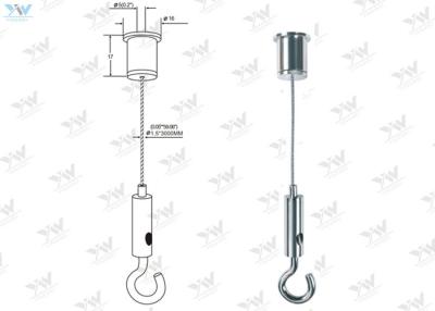 China Techo que monta el sistema ajustable de la ejecución de la longitud del alambre del equipo de la suspensión del panel del LED en venta