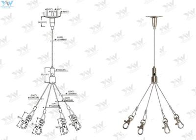 Китай Набор света стального провода Гриппер вися, 1 кабель принимает набор 4 кабелей вися продается