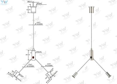 China Adjustable Nickel Plated Light Hanging Kit For 300 Mm X 300 Mm LED Panel for sale