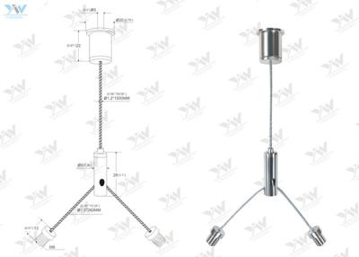 China Galvanized / Stainless Steel Wire Suspension Kit , Y - Cable Track Light Suspension Kit for sale