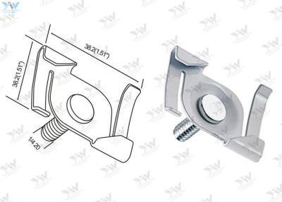 China Verdrehen Sie Klipp-Kabel-hängendes System 1 /4 - 20 Faden-Größe weiße T - Stangen-Zubehör-Klipp zu verkaufen