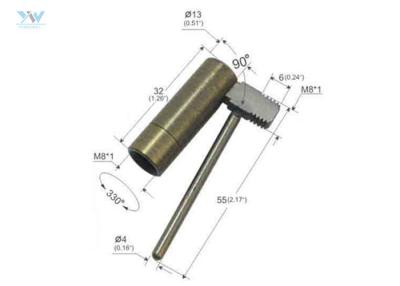 China De Verbinding van de de Lampwartel van de nikkelkleur, Messings Universele Gezamenlijke M8 Draad met Wapen Te koop