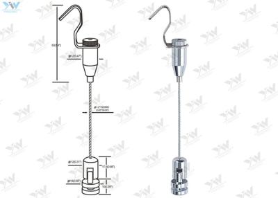 中国 真鍮の物質的で調節可能な芸術掛かるシステム調節可能なケーブルのグリッパーのホック 販売のため