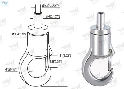 China Self Gripping Hook / Adjustable Cable Grippers With Hook Customize Finishing Color for sale