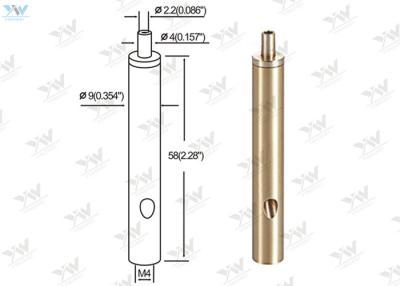 China M4 de Ø 9 * 58 del milímetro de los aviones del cable hilo interno de las colocaciones para 1,5 milímetros de alambre de acero en venta