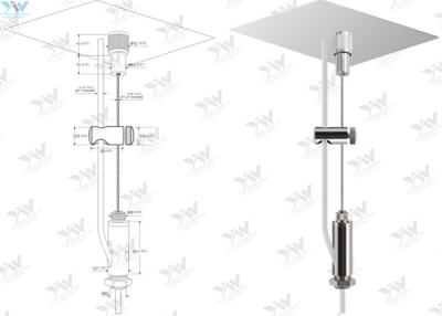 China Power Feed Steel Cable Suspended Wire Lighting Kit For Aluminium Profiles for sale