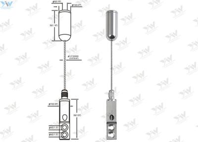 China Decke brachte Kunst-Kabel-hängendes System/Draht-Suspendierungs-Ausrüstung für Galerie-Anzeige an zu verkaufen