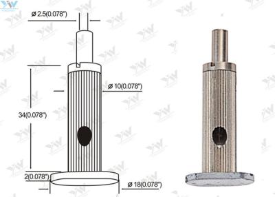 China Opzettend de Kabeltangen Φ van Basisvliegtuigen Vernikkelde het Messingstang van 10 Mm Diameter Te koop