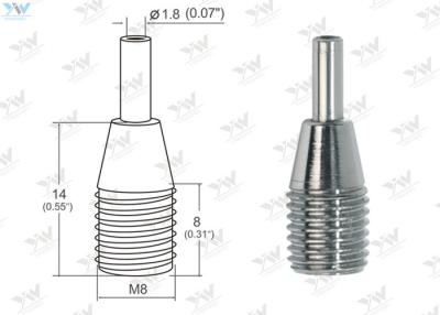 China De kleine Tang Chrome van de Messingskabel beëindigt Kleur voor Gebruik van de Draad van Ø 0,8 ~1,2 Mm Te koop